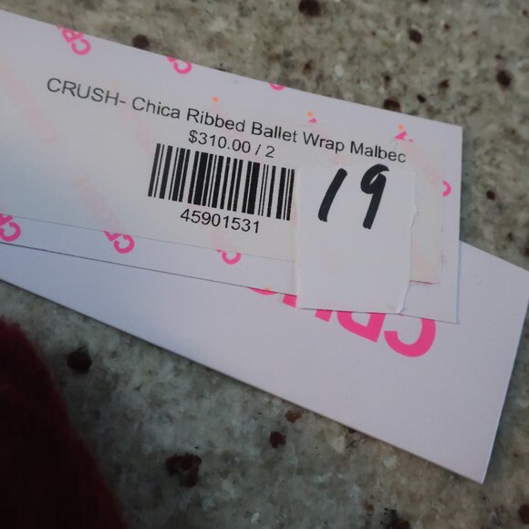 NWT Womens Crush Chica Maroon Pure Cashmere Ribbed Ballet Wrap Sweater 2 US/M - Picture 14 of 15